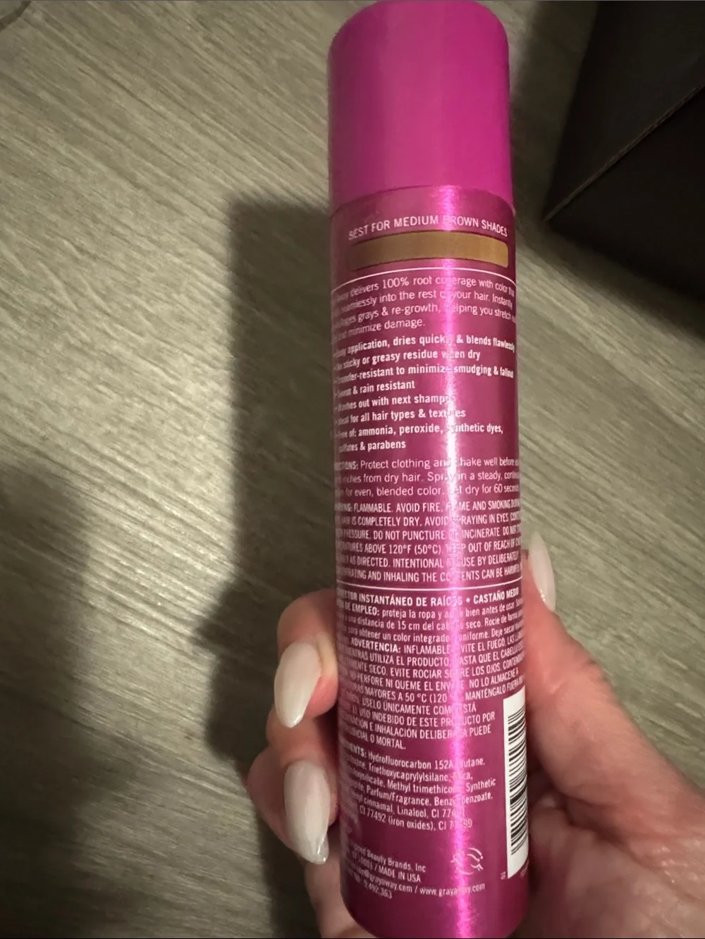 Gray Away Instant Root Cover Up Spray — Medium Brown
